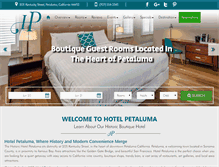 Tablet Screenshot of hotelpetaluma.com